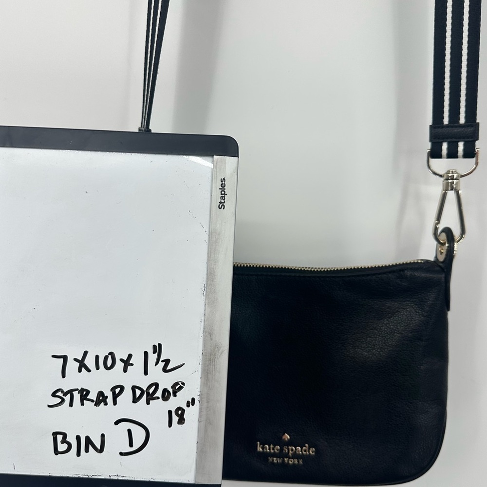 Kate Spade Rosie Leather Crossbody Bag Purse Handbag Black | Bin D - Picture 8 of 8